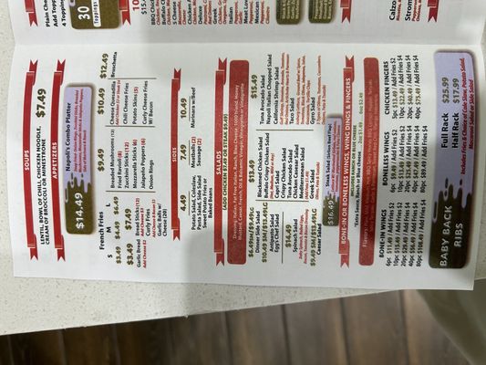 Menu photo 2 Napolis’s Pizzeria North Las Vegas, NV Menu photo 2 Napolis’s Pizzeria North Las Vegas, NV