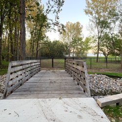 Hiawatha Dog Park - Connecting bridge and the little dog area!