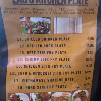 LAB C FOOD KITCHEN - Plates menu - Vietnamese Near Me - Bastrop, Texas