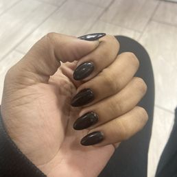 Black Almond Nails