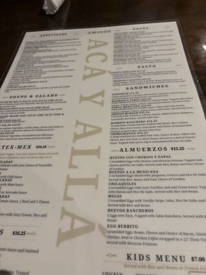 Menu photo 2 Amigos Aca Y alla Richardson, TX
