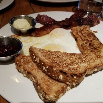 Beatrix - Eggs your way with toast, hash brown and brown sugar bacon - New American Near Me - Chicago, Illinois Beatrix - Eggs your way with toast, hash brown and brown sugar bacon - New American Near Me - Chicago, Illinois