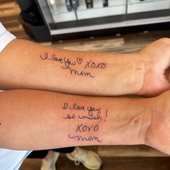 Artisan Ink Studio - Our moms signature on her card and letters to us over our whole lives. - Tattoo Near Me - Biloxi, Mississippi
