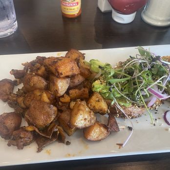 Toast Coffee + Kitchen - Avocado toast and potatoes, potatoes were nice also, crispy - Coffee & Tea Near Me - Ronkonkoma, New York Toast Coffee + Kitchen - Avocado toast and potatoes, potatoes were nice also, crispy - Coffee & Tea Near Me - Ronkonkoma, New York