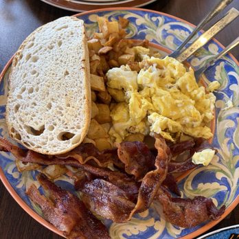 Thanks A Brunch - Make your own platter - bacon, scrambled eggs, side of potatoes & sourdough toast - Breakfast & Brunch Near Me - Mesa, Arizona