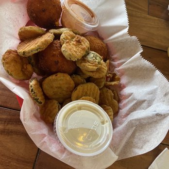 Barrel 17 - Fried Pickles and Fried Pimento Cheese Balls - New American Near Me - Virginia Beach, Virginia Barrel 17 - Fried Pickles and Fried Pimento Cheese Balls - New American Near Me - Virginia Beach, Virginia