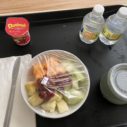 White Plains Hospital - Yogurt without a spoon, warm water without a tea bag.  How sanitary is this tray?