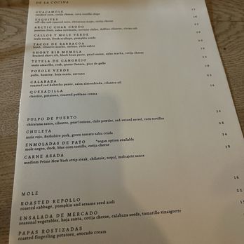 Tobalá - Menu (11/23/2024) - Mexican Near Me - Bronx, New York