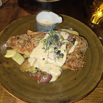 Tupelo Grille - Trout filet with veggies and a hazelnut / citrus vin8 - Seafood Near Me - Whitefish, Montana