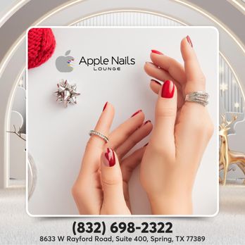 Apple Nails Lounge - Unwrap the magic of the season with a festive manicure, because your fingertips deserve to shine bright this holiday Xmas! - Nail Salons Near Me - Spring, Texas Apple Nails Lounge - Unwrap the magic of the season with a festive manicure, because your fingertips deserve to shine bright this holiday Xmas! - Nail Salons Near Me - Spring, Texas