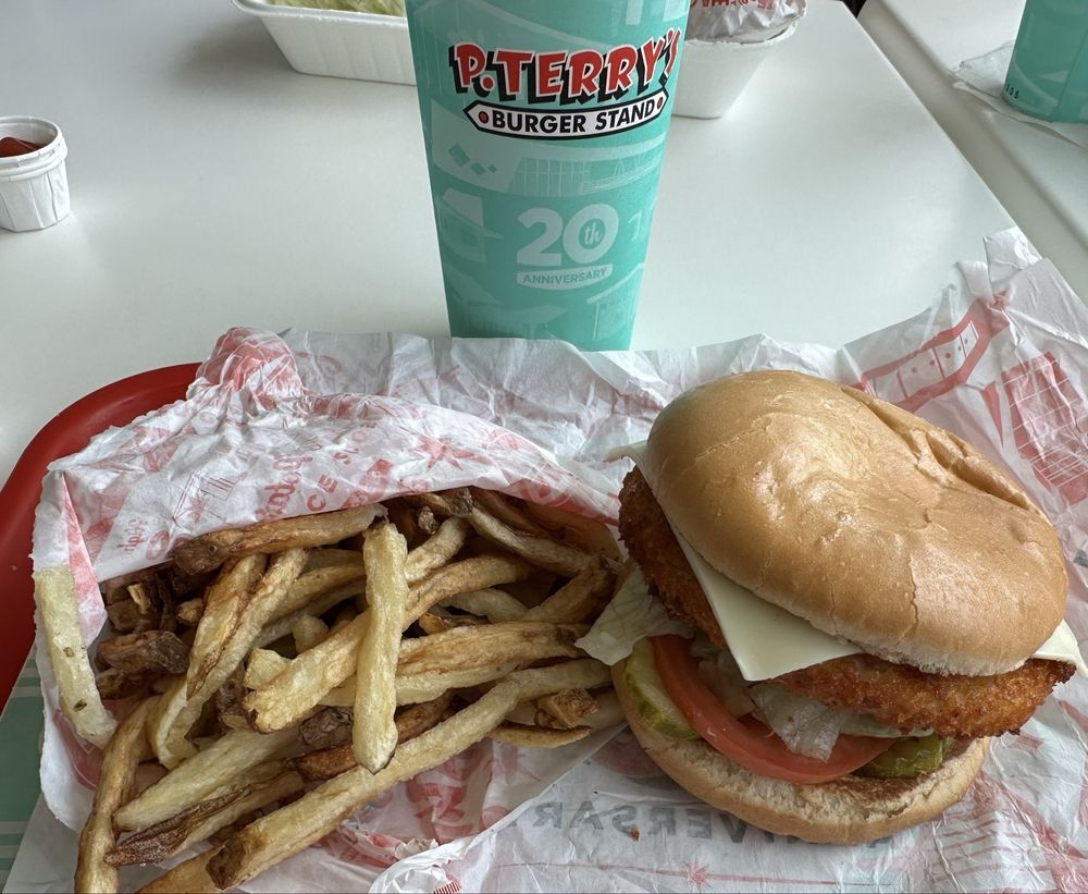 Food from P. Terry's Burger Stand