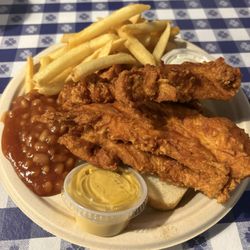 Gus's World Famous Fried Chicken - Overland Park - Four piece 4 Tenders Plate