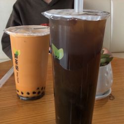 Thai tea, A10. Wintermelon Tea with Grass Jelly and Pearl