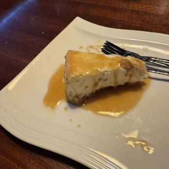 Cheers Chico - Salted Caramel Cheesecake  Creamy New York style cheesecake, crumble cookie crust, homemade salted caramel, roasted pecans - Steakhouses Near Me - Chico, California