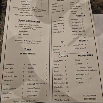 Silver Star Theater - Inside drinks menu. - Performing Arts Near Me - Mesa, Arizona