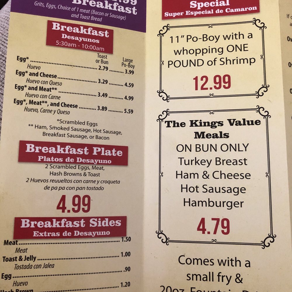PO Boy Depot - breakfast menu and prices - Grocery Near Me - Marrero, Louisiana PO Boy Depot - breakfast menu and prices - Grocery Near Me - Marrero, Louisiana