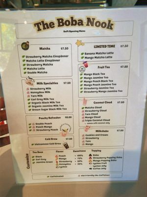 Menu photo 1 The Boba Nook San Luis Obispo, CA Menu photo 1 The Boba Nook San Luis Obispo, CA