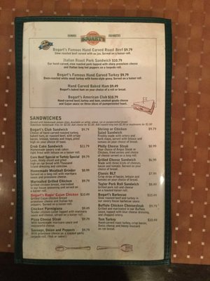 Menu photo 1 Bogart's Bar & Grill Springfield, PA