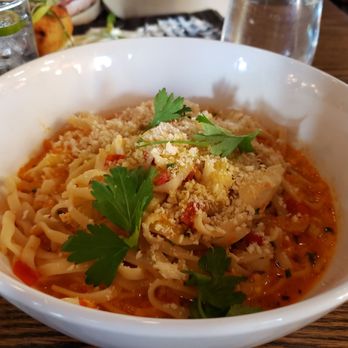 Prescott's Provisions - tagliolini had lots of red Chile spice - New American Near Me - Tonawanda, New York
