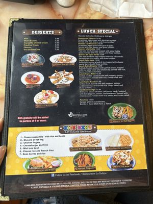 Menu photo 2 La Delicia Taqueria Chattanooga, TN