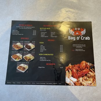 Bag O' Crab - Menu - Seafood Near Me - Rancho Cucamonga, California