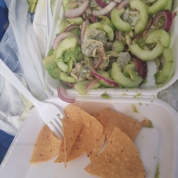Mariscos El Titanic - These are the 3 "aguachile tostadas" they gave me, trash. - Mexican Near Me - San Diego, California Mariscos El Titanic - These are the 3 "aguachile tostadas" they gave me, trash. - Mexican Near Me - San Diego, California