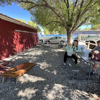 Copper Top BBQ - Outside seating + bags (aka cornhole) - Barbeque Near Me - Big Pine, California Copper Top BBQ - Outside seating + bags (aka cornhole) - Barbeque Near Me - Big Pine, California