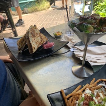 Down the Hatch Maui - Kalua quesadilla and Brussels sprouts. Mango salsa and pickled onions - Seafood Near Me - Lahaina, Hawaii Down the Hatch Maui - Kalua quesadilla and Brussels sprouts. Mango salsa and pickled onions - Seafood Near Me - Lahaina, Hawaii