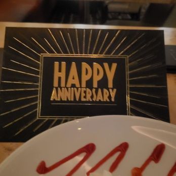 William B's Steakhouse - What a great touch that waiter Jason placed with a complimentary dessert and a well-written anniversary - Seafood Near Me - Las Vegas, Nevada William B's Steakhouse - What a great touch that waiter Jason placed with a complimentary dessert and a well-written anniversary - Seafood Near Me - Las Vegas, Nevada