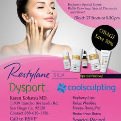 Poway Women’s Care - Follow us on Instagram and Facebook to hear about our next beauty special event.