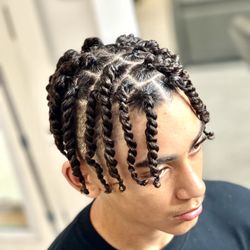 Men's 2 strand twist