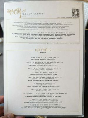 Menu photo 2 Le Pré aux Clercs Paris, 75