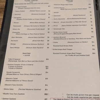 Kiraku - Menu - Tapas/Small Plates Near Me - Berkeley, California