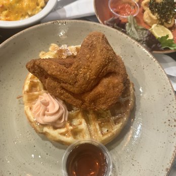 Melba's Restaurant - Chicken and waffle with a side of Mac n cheese - Southern Near Me - New York, New York Melba's Restaurant - Chicken and waffle with a side of Mac n cheese - Southern Near Me - New York, New York