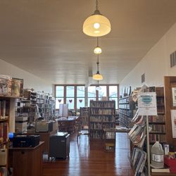 Piper City Public Library - Library stacks with publically accessible computers