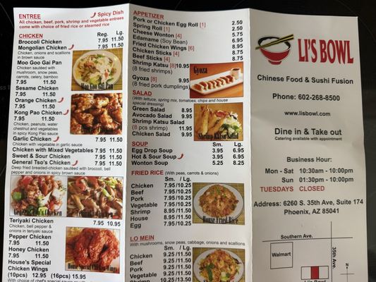 Menu photo 2 Li's Bowl Phoenix, AZ Menu photo 2 Li's Bowl Phoenix, AZ