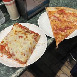 Sicilian and plain slices Sicilian and plain slices