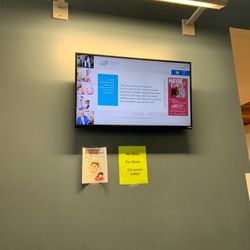 Wall monitor with revolving data