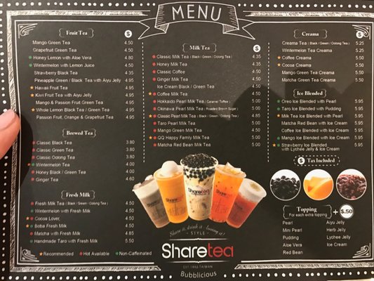 Menu photo 5 Sharetea San Francisco, CA Menu photo 5 Sharetea San Francisco, CA