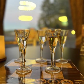 Trail Distilling - four glasses of wine on a table - Distilleries Near Me - Oregon City, Oregon