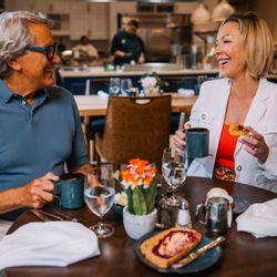 Dining in Chef's Studio at The Brownwood Hotel and Spa.