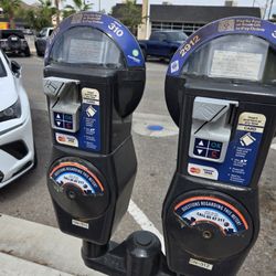 Crave Kitchen and Bar - Parking meters out front.