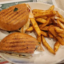 Montville Diner - Chicken and spinach panini with mozzarella and red roasted peppers