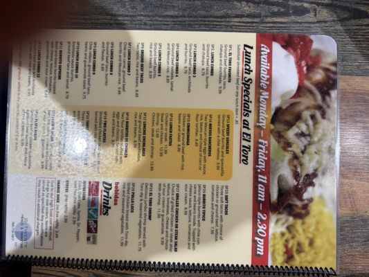 Menu photo 1 El Toro Mexican Restaurant Gulf Shores, AL Menu photo 1 El Toro Mexican Restaurant Gulf Shores, AL