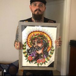 Sugg Street Tattoo - Jesus by Tony Logan