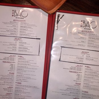 Bar Bao - Two menus, two different prices??? Look at the sushi section. - Asian Fusion Near Me - Arlington, Virginia Bar Bao - Two menus, two different prices??? Look at the sushi section. - Asian Fusion Near Me - Arlington, Virginia
