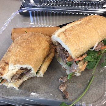 Pho Xpress - Pork Bahn Mi was not good but the Spring Roll was. - Vietnamese Near Me - Raleigh, North Carolina