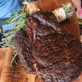 Smyrna - Bone in rib eye! Amazing.... share with 2 friends! - Mediterranean Near Me - Charlottesville, Virginia Smyrna - Bone in rib eye! Amazing.... share with 2 friends! - Mediterranean Near Me - Charlottesville, Virginia