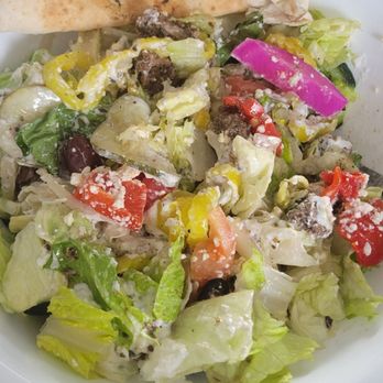 Pita Gourmet - Mini beef salad with ALL the veggies: cucumbers, pickles, onion, peppers, olives, pickled turnip, and feta cheese. - Greek Near Me - Buffalo, New York Pita Gourmet - Mini beef salad with ALL the veggies: cucumbers, pickles, onion, peppers, olives, pickled turnip, and feta cheese. - Greek Near Me - Buffalo, New York