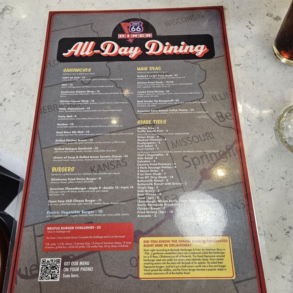 Hwy 66 Diner - Menu side 2 - American Near Me - Catoosa, Oklahoma